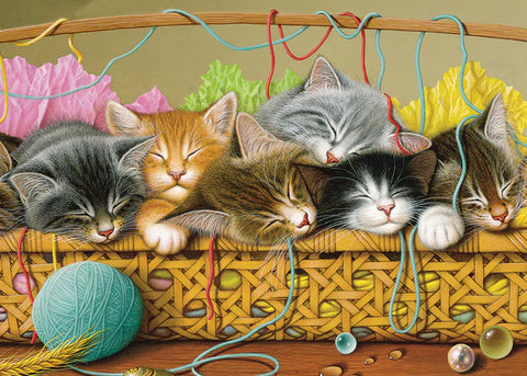 Kittens In Basket Tray Puzzle