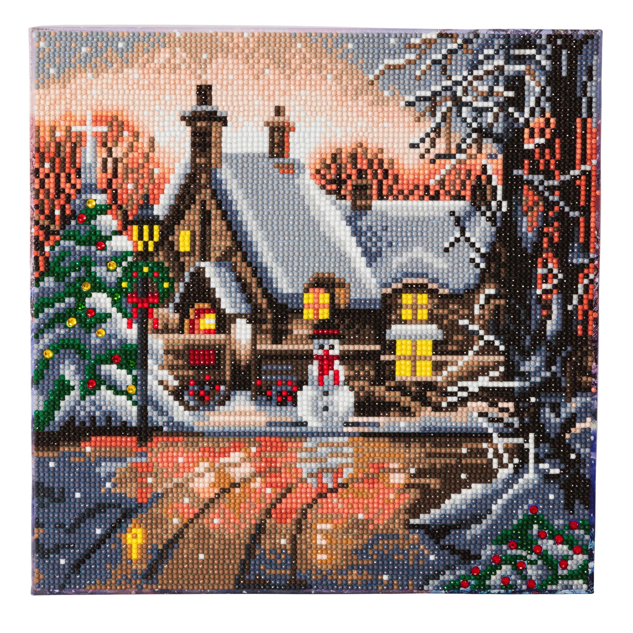 Crystal Art Medium Snowman Cottage